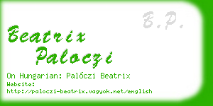 beatrix paloczi business card