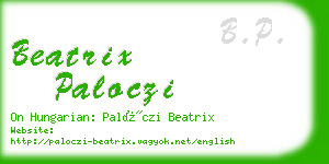 beatrix paloczi business card